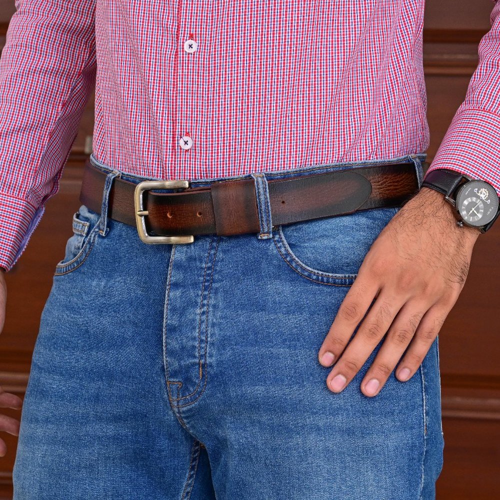 Men Top Quality Leather Belt - Full Grain Leather Belt - Free Personalization - Picture 9 of 15